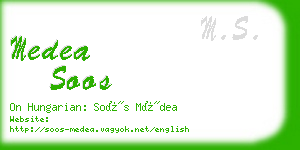medea soos business card